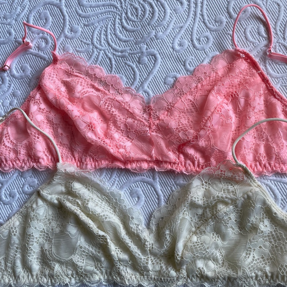 2 for $35No-wire Lace Bralette (gently used)